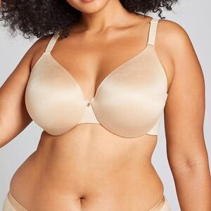 NWT Cacique Invisible Backsmoother Lightly Lined Full Coverage Bra in Cafe 44D